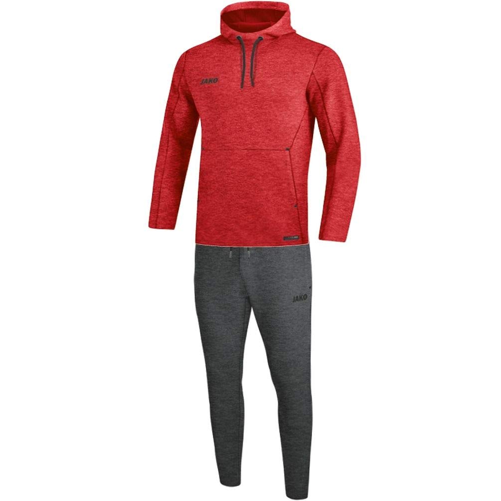 JAKO Men's Premium Basics Met Capuchon Jogging Suit, Mottled Red, 3XL EU