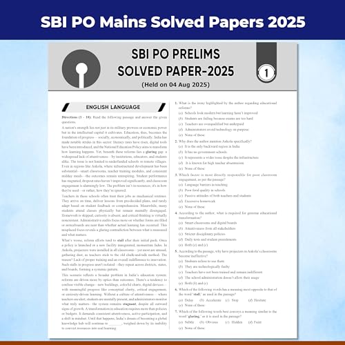 Image of PW 24 SBI PO Prelims & Mains Previous Year Solved Papers (Till Sept 2025) with 15 Online CBT Tests For 2026 Exam | 3075+ PYQ Questions | Fully Solved
