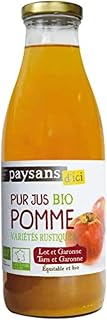 PAYSANS D'ICI Jus de pomme du Lot et Garonne bio & équitable 1L Bouteille 1 pièce