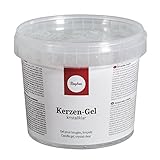 Rayher 3130200 Gel pour bougies, transparent, incolore, 1 pot de 750g (ca. 850ml), Ã fair...