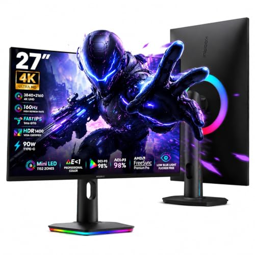 Amazon.co.jp: KOORUI Mini LED ゲーミングモニター 27インチ 4K UHD