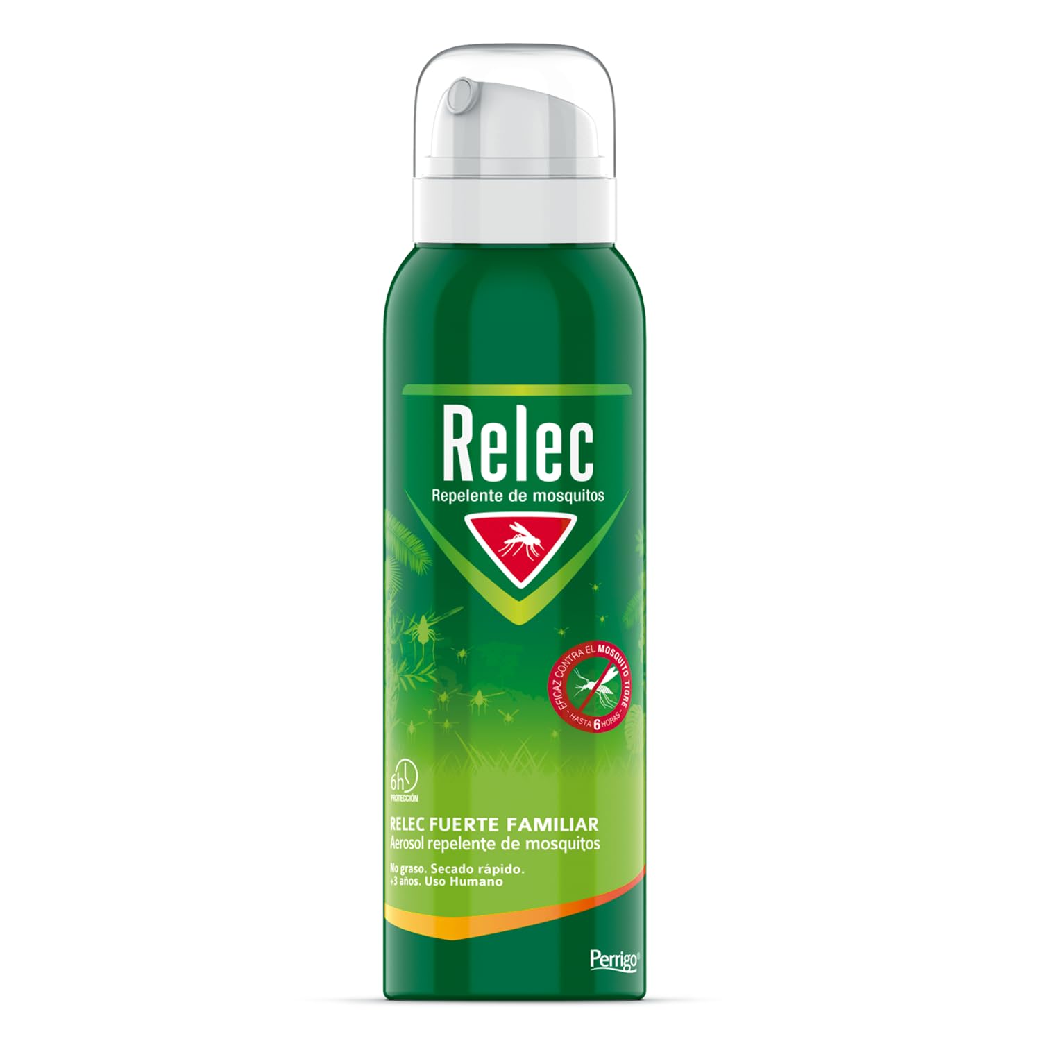 Relec Fuerte Familiar Aerosol Antimosquitos, Repelente de Mosquitos 125 ml, Eficaz Contra El Mosquito Tigre, Eficacia y Protección Contra las Picaduras de Mosquitos en Zonas Templadas