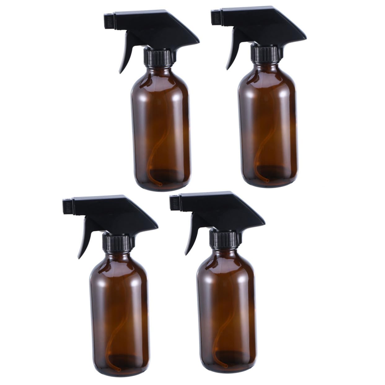 Alipis Braune Sprühflaschen Nachfüllbare Wassersprüher 250 Ml 4 Stück aus Glas Einfach zu Bedienen und Zeitsparend für Reinigung und Friseursalon