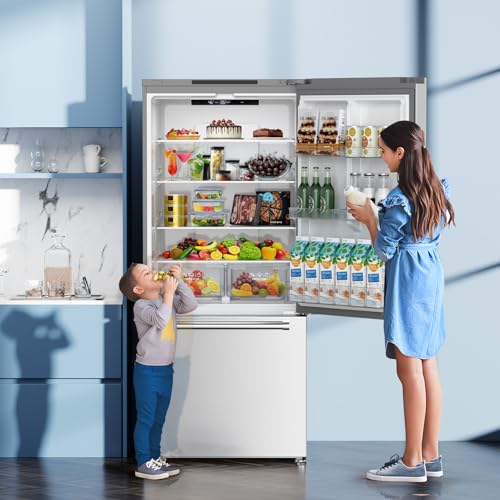 Image of Antarctic Star French Door Refrigerator, Auto Ice & Water Filter, VCM Stainless, Multi-Air, Fast Cooling, Inverter, LED Alarm, Energy Star, 18 Cu Ft, Silver