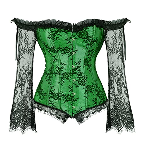 トップス Bibiy. FLORENCE BUSTIER GREEN Amazon.com: frawirshau Corsets For Women Green Corset With Sleeves
