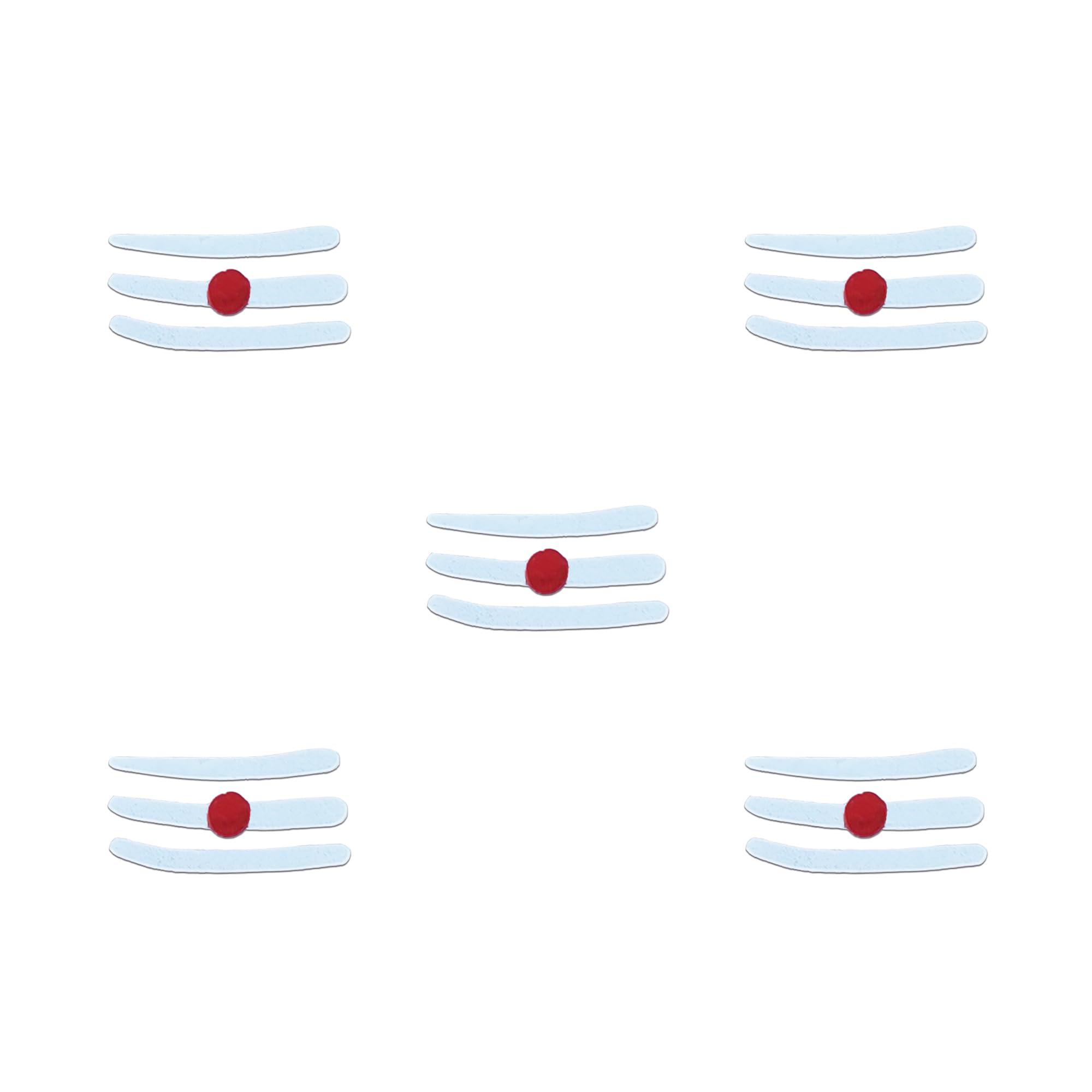 Comet Busters Handcrafted Spirtual Bindis For Women (BIN2378-BIN2379) (White & Red, 5mm)-image-31
