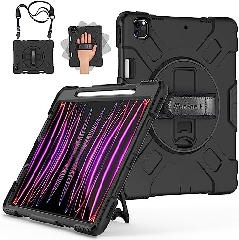 Miesherk Case for iPad Pro 12.9 Inch 6th/5th/4th Gen,Shockproof,Black