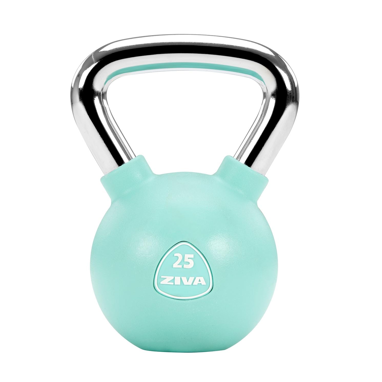 ZIVA Premium Kettlebell – Commercial Grade Rubber Urethane Coated Free Weights for Strength, Conditioning, Home Gym Workouts – Alloy Steel Grip –