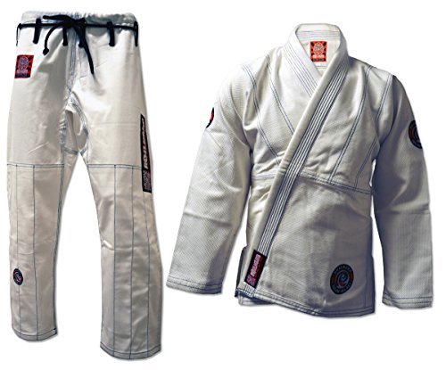 ROLL HARD BRAND Brazilian Jiu Jitsu Kimonos - White (A6)