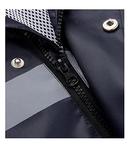 Habrur Raincoat Poncho Long Full Body Rainproof Jacket Men Women Outdoor Waterproof Rain Poncho Reflective Rain Coat (Color : Green, Size : X-Large)