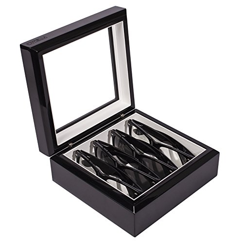 Image of OYOBox Mini Luxury Eyewear Organizer, Wood Display Box for Glasses + Sunglasses