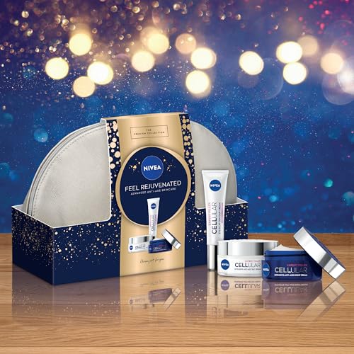 NIVEA Feel Rejuvenated Advanced Anti-Age Skincare Gift Set, Women's Gift Set Includes Anti-Age Day Cream, Night Cream and Eye and Lip Contour Cream - Image 3