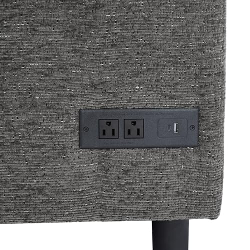 Image of ERYE 110-Inch U-Shaped Left Facing Sleeper Sectional Sofa Chenille Upholstered Corner Convertible Pull Out Sleeper Sofabed with Cupholders,Armrests Storage and USB Ports