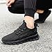 Men Running Shoes Tennis Walking Gym Slip On Workout Athletic Fashion Sneakers Lightweight Breathable Sport Jogging Casual Shoe Black Size 10