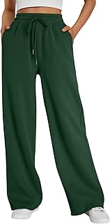 Trendy Fleece-Lined Wide Leg Sweatpants