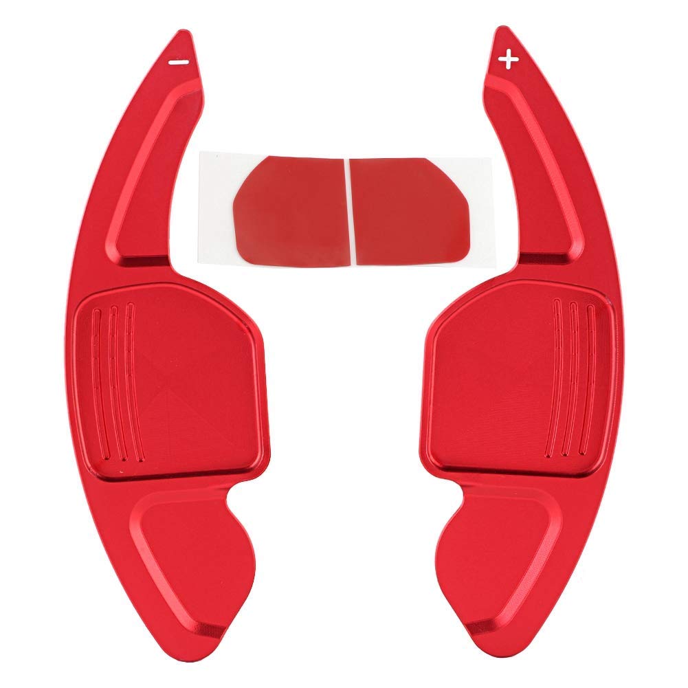 Aramox Silver 2Pcs Car Steering Wheel Shift Paddles,Aluminum Alloy Steering Wheel Shift Paddle Blade Shifter For A4l A5 A6 A7