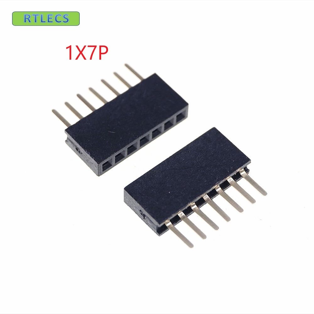 Wiring Connecting Terminals - 100pcs 1x7 P 7 pin 1.27mm Pitch Pin Header Female Single Row Straight Through Hole DIP Rohs