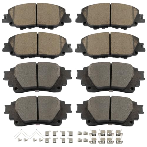 Image of SCITOO D2176 D2183 Front Rear Ceramic Brake Pad Sets For Toyota For Corolla | 2020 2021 2022 2023;8pcs Brake Pads;w /Hardware