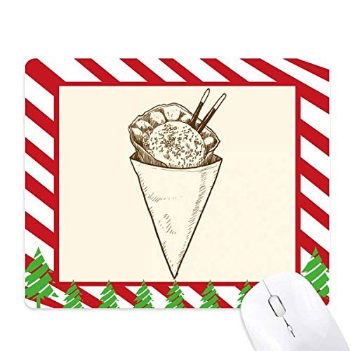 Tapis de souris canne de Noël pour bureau chaleureux