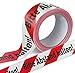 Produktbild Warnband Klebeband Packband Bitte Abstand halten 1 Rolle weiß mit schwarz-rotem Druck - 50 mm breit x 66 m lang