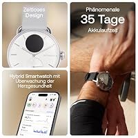 Withings ScanWatch 2, Hybrid Smartwatch, ECG, Vernetztes GPS, 38mm, Weiß – Ansicht 2