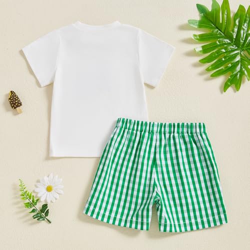 Amiblvowa Toddler Baby Boy Golf Outfit Golf Cart Hole Shirt Shorts Set Summer Vocation Clothes 0 2 6 9 12 18 Months 2T 3T 4T2