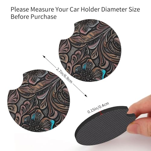 Portavasos para carro set 2 piezas de neopreno negro miniatura 3
