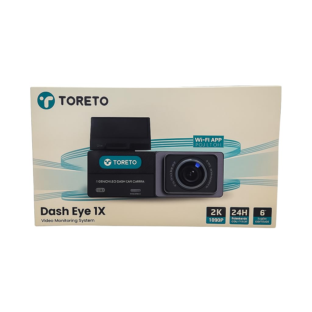 Pit Zone Dash Eye 1X Dash Cam for Cars | 2K 1080P Full HD Recording, 6G Wide Angle Lens, Wi-Fi App Control, 24-Hour Parking Monitor | Car Video Monitoring Syste