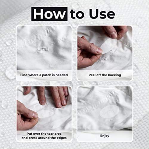 aZengear Repair Patches for Jackets, Tent, Shoe Toe, Air Mattress, Inflatables, PVC Gear - Waterproof, Self-Adhesive, Tear-Cold-Heat-Resistant, Down Puffer Coat (11 Pcs, Clear)