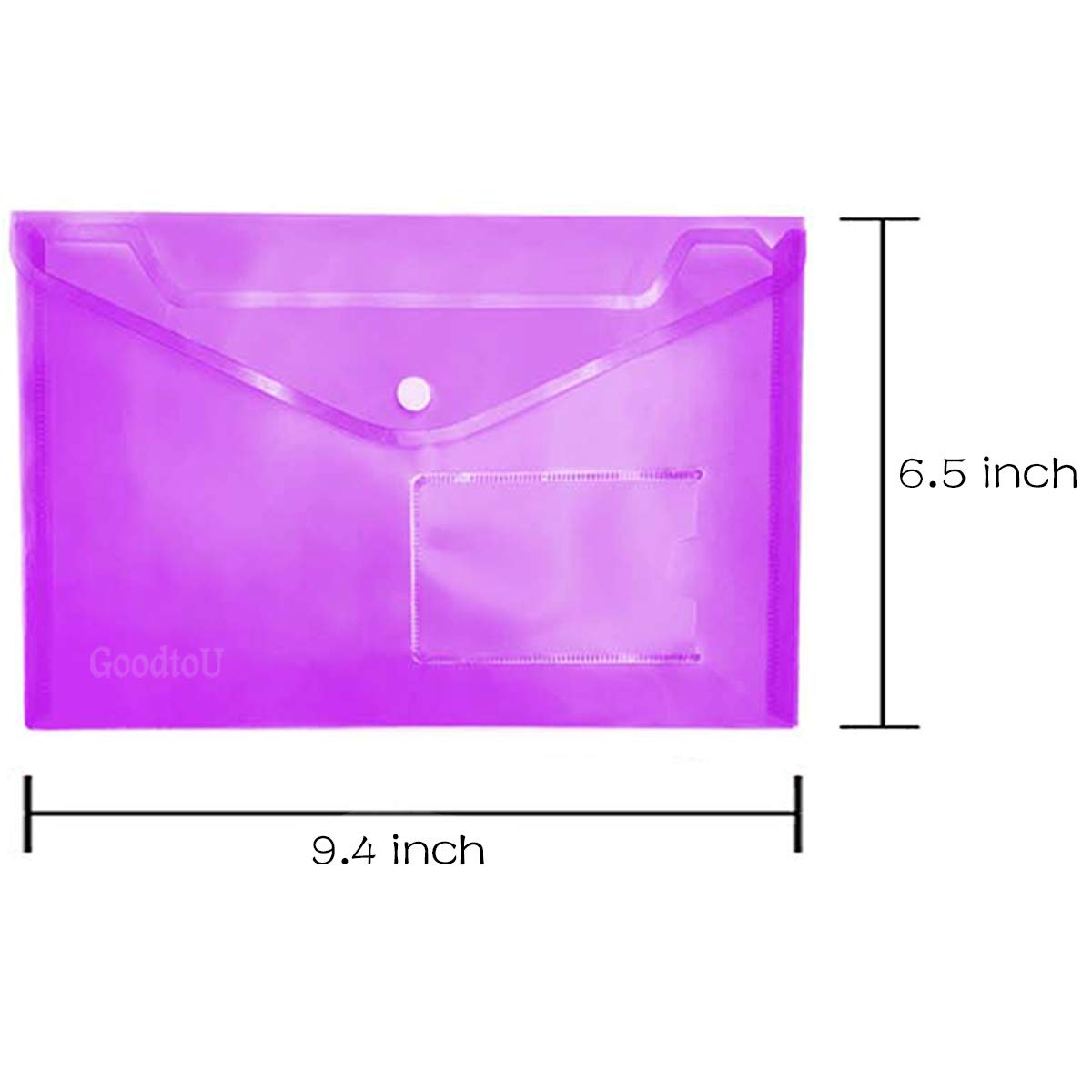 A4-mappen Document, Bestandsmap, 5 stuks/set A5 Poly-enveloppenmap met drukknoop Doorzichtige waterdichte plastic documentbeschermer Organizer for school Thuiskantoor Bestandsmap (Color : A5 Size Ro