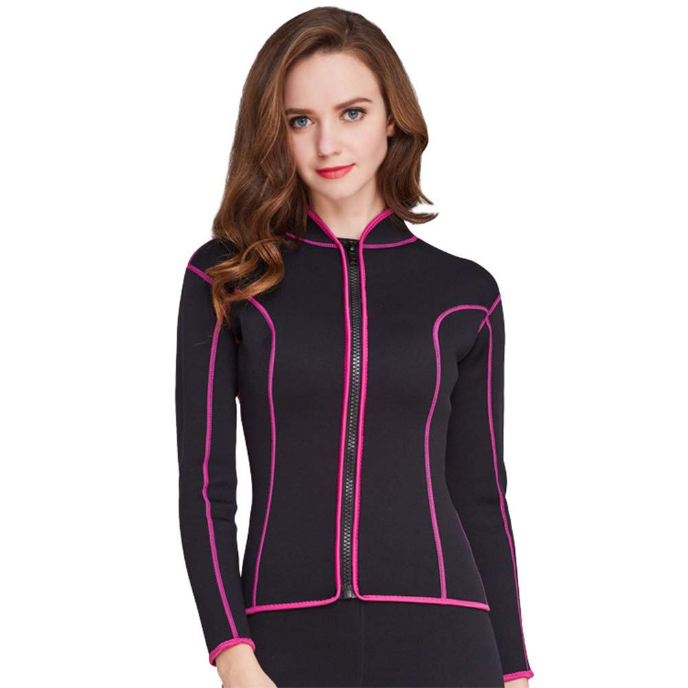 Damen 2mm Neopren Nassanzuge Diving Wetsuit Shirt Rash Guard Long Sleeve