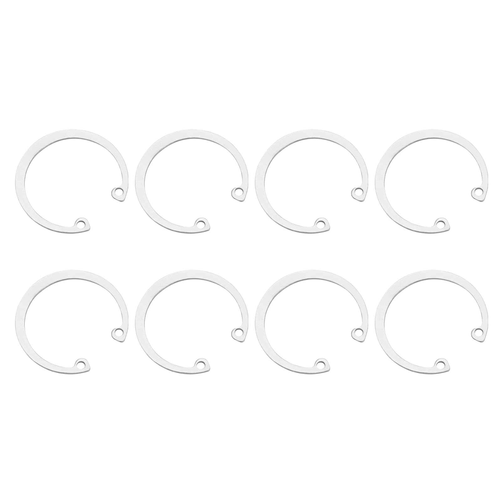 sourcing map 8Pcs 47mm Internal Retaining Ring Circlip, 304 Stainless Steel Internal Circlip Snap Rings C-Clips GB893 for Grooved Shafts Studs, Silver Tone