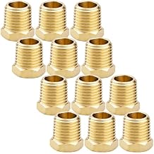 12 Pack Besosay 1/4 Inch NPT Male Brass Pipe Plug, Brass Outer Hex Thread Socket Pipe Fitting Plug