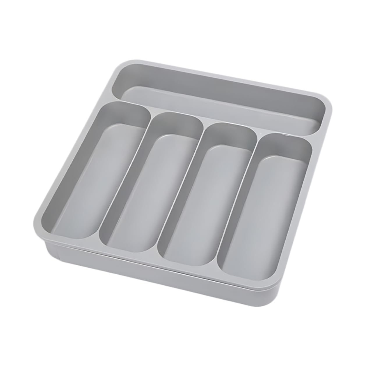 MAGICLULU Organizador de Cubiertos para Cajón Multi-Compartimento PP Gris