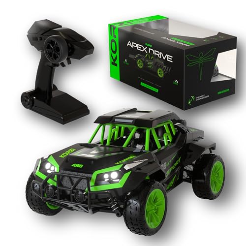Image of Korzi RC Car 4x4 (1:16) - 25 Kmph+ High Speed | Semi Hobby Grade with Proportional Throttle Control | All Terrain Off Road Remote Control Car | Rechargeable Battery | Indian Service Support