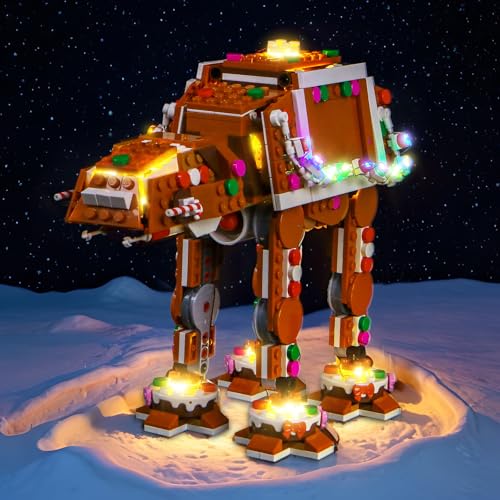 LocoLee Customized Light kit Compatible with Lego 40806 Gingerbread at-at Walker - No Model Only Light LED Lighting Accessories Compatible with Lego 40806 (Customized Version)