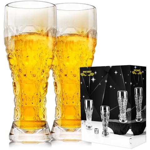 Paysky 17 oz Beer Glasses Set Cover