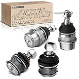 A-Premium Set of 4, Front Upper & Lower Ball Joint Kit, Compatible with Dodge Ram 1500 1994-1999, Ram 2500 1994-1999, 4WD Only