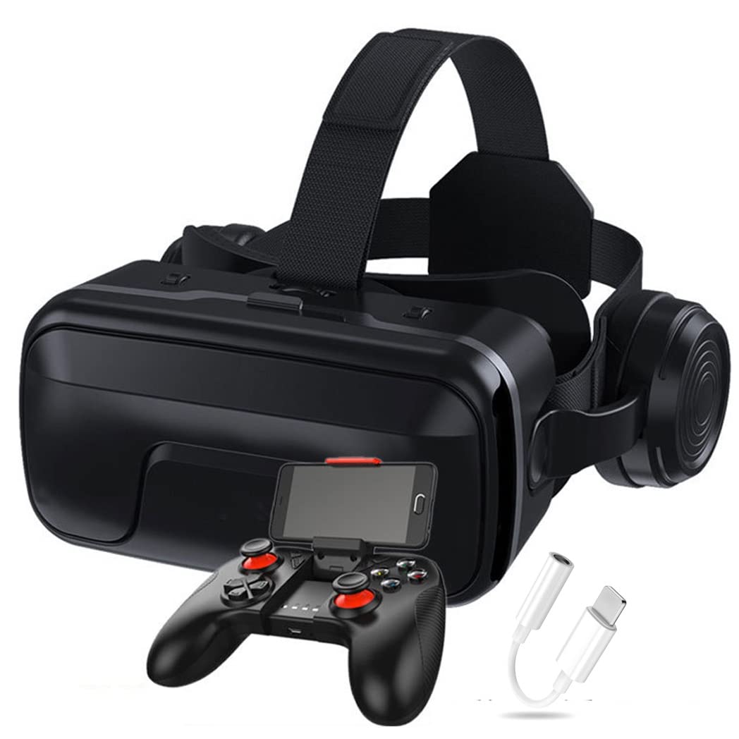 Occhiali VR, Visore Realtà Virtuale, Cuffie 3D VR Compatibile con Tutti Gli, Lente Regolabile per Film e Giochi 3D, per iPhone 13 Pro Max/13 Pro/13/12/11, per Samsung Galaxy S21, Huawei, Xiaomi