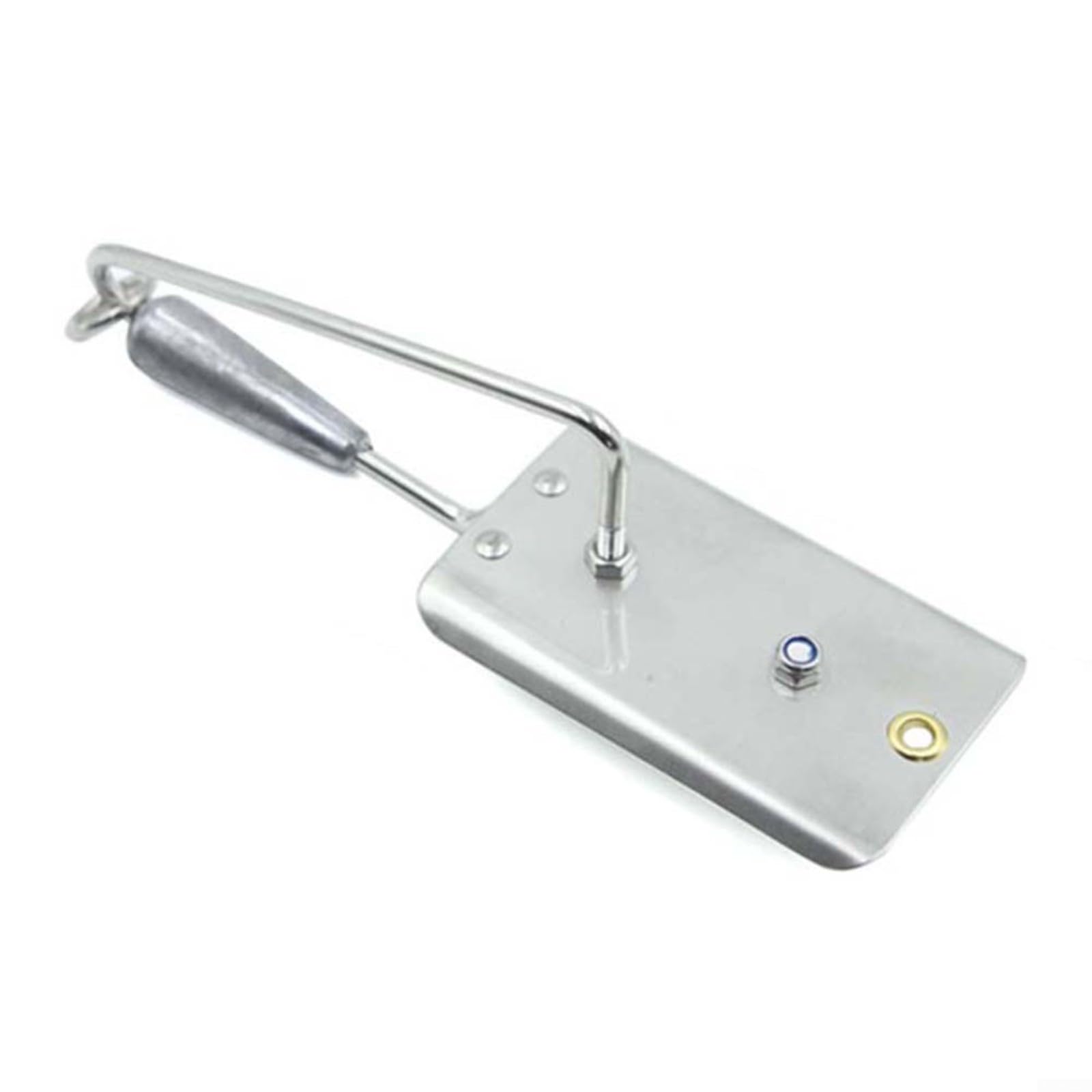 Tabla de buceo para pesca y curricán, placa de buceo artificial de acero inoxidable, control de profundidad ajustable, ligero, portátil, plateado (2# 13 cm/86,8 g)
