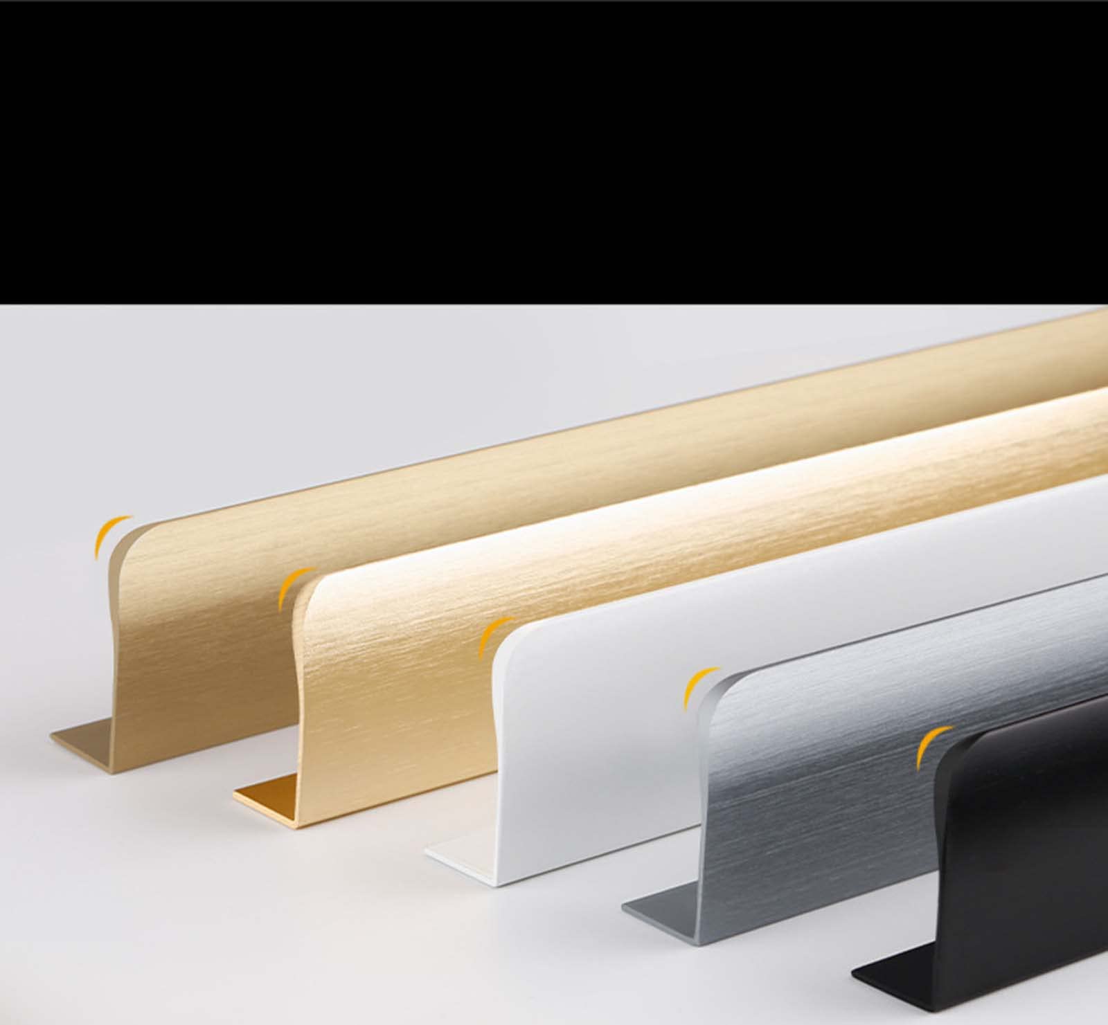 Tirador con borde para dedos, tirador oculto Tiradores de cajones, manija oculta de borde del dedo, asa de aluminio de aluminio manija de armario invisible for el gabinete cajón de dormitorio de cajón