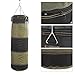 WOHPNLE Boxing Heavy Bag, Empty Boxing Bag Adult with Metal Chain Hook Carabiner Punching Bag with Zipper Boxing Punching Bag Durable Punching Bags for Adults(60CM-Green)