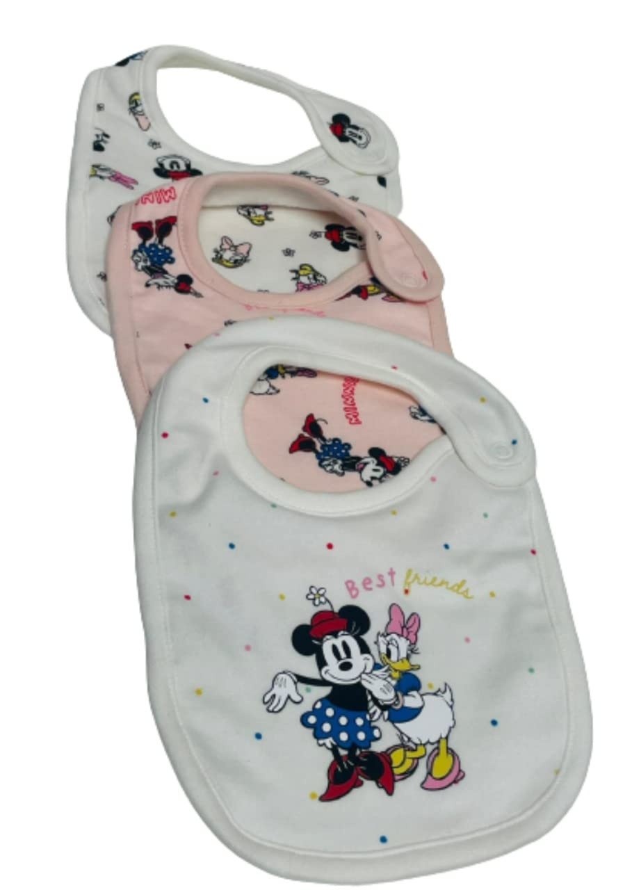 Divas World Disney Minnie Mouse & Friends 3PK Baby Bibs Newborn Burp Cloth