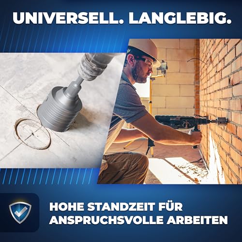 Dosenbohrer S&R Hohl-Bohrkrone Set 68mm mit SDS Plus Adapter 110mm