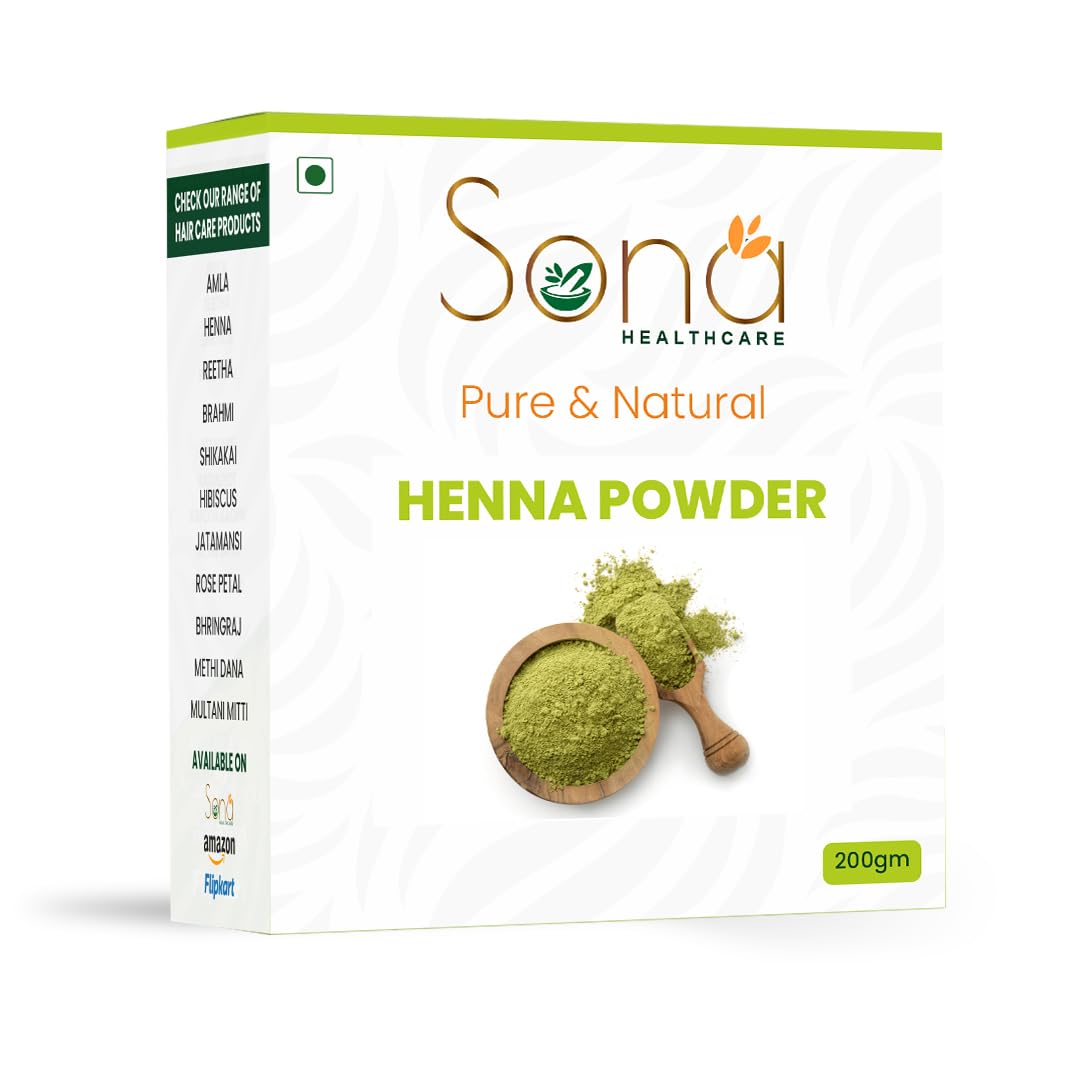 100% Pure Henna Powder for Hair Colour (Mehandi) | for Hair, Hands & Feet (200g) By Sona Healthcare-picture-28