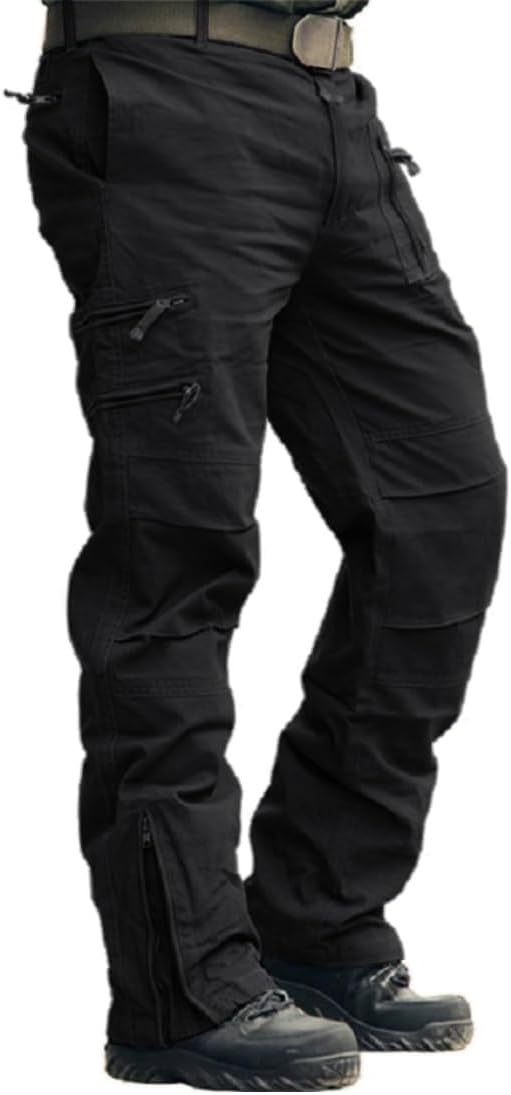 Mens Tactical Cargo Pants Ripstop Cotton Military Hiking Work