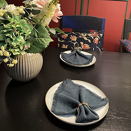 Kintyno Napkin Rings Set Of 6 Bamboo Knuckles Style Gold Napkin Holder Ring For Table Decoration,Wedding,Family Dinner,Party, Christmas,Thanksgiving Day,Birthday #TOP2