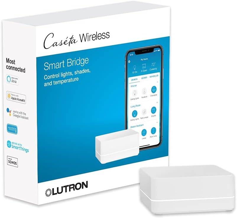 Lutron Caseta Smart Hub Compatible with Alexa, Apple, Google Home, & More