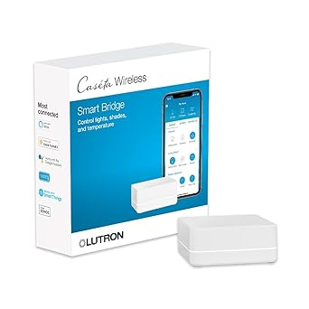 Lutron Caseta Smart Lighting Smart Hub for Light Bulbs and Fans, Compatible w/ Amazon Alexa, Apple Homekit, Google Home, 75 Device Capacity, L-BDG2-WH, White