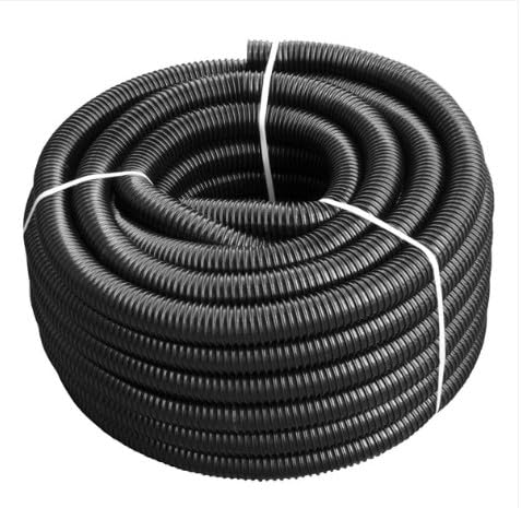 15m Corrugated Pipe 1" (25mm) – Flexible Ribbed Hose for Ponds, Water Pumps, Aquarium & Garden Irrigation